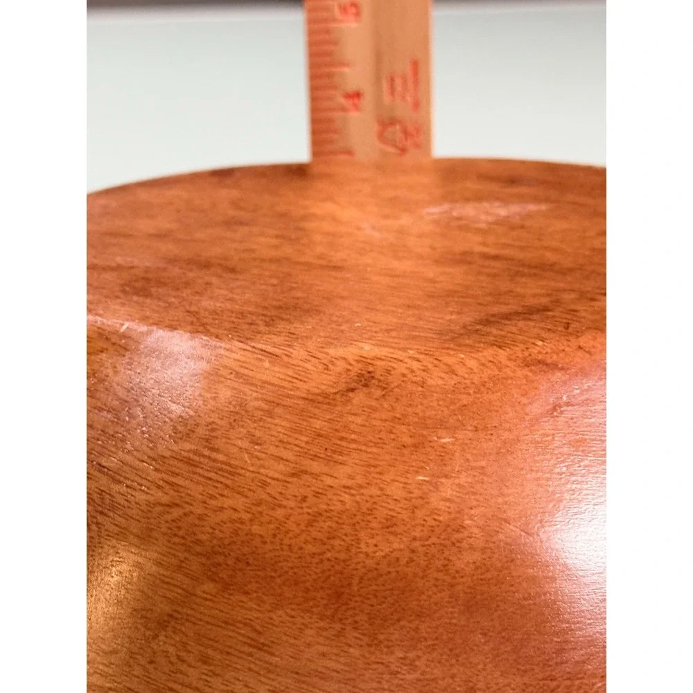 VTG Monkey Pod Handcrafted Wood‎ Bowl Flower shape Mid-century design